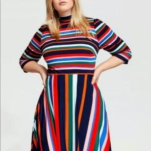 Eloquii striped A-line dress with 3/4 sleeves size 20 NWT
